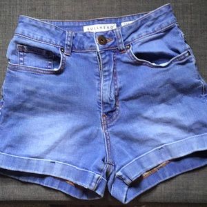 Denim mom shorts